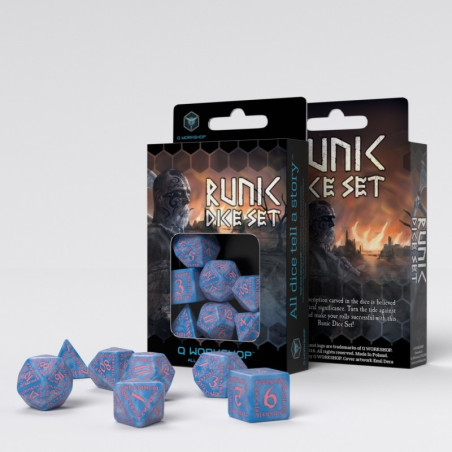 Runic Glacier & pink Dice Set (7)