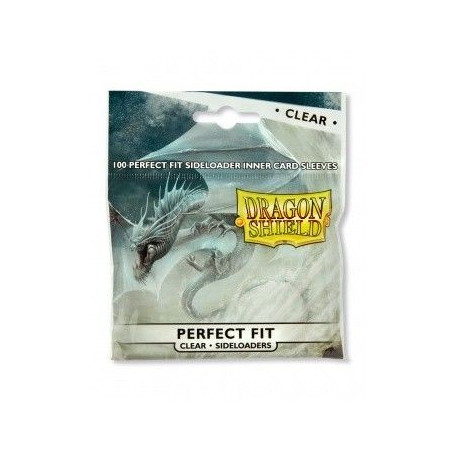 Clear/Clear (100 Sleeves) Perfect Fit Sideloading - Dragon Shield Standard Sleeves - 