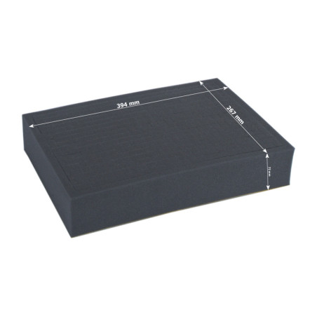 Full-size 72mm deep raster foam tray