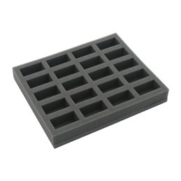 Hafl-sized foam tray for 20 miniatures na 25 mm bases