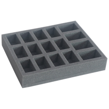 Hafl-sized foam tray for 16 miniatures na 32 mm bases 