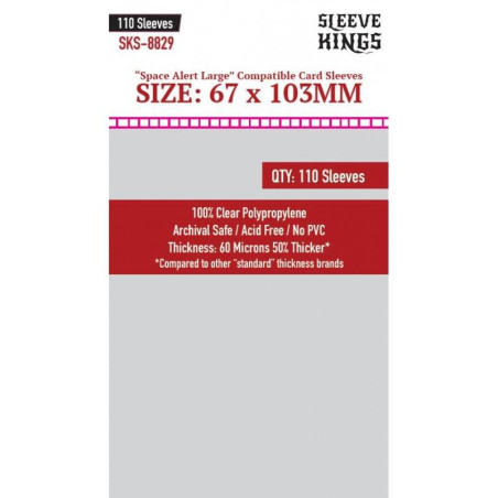 Sleeve Kings Space Alert Large Compatible Sleeves (67x103mm)