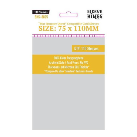 Sleeve Kings War Hammer Quest Compatible Sleeves (75x110mm)