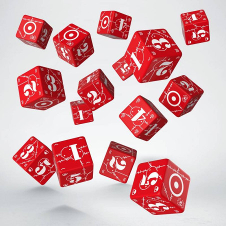 Battle United Kingdom Red & white D6 Dice (15)