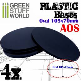 Peanas de Plástico - Ovaladas 105x70mm AOS