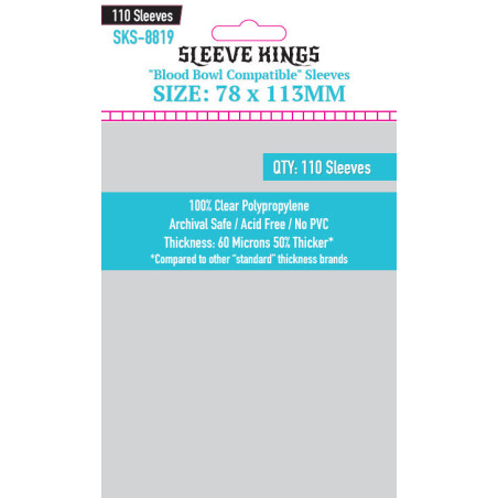 Sleeve Kings "Blood Bowl Compatible" Sleeves (78x113mm) -110 Pack