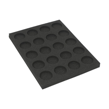 Tray for storing 20 miniatures on 40mm