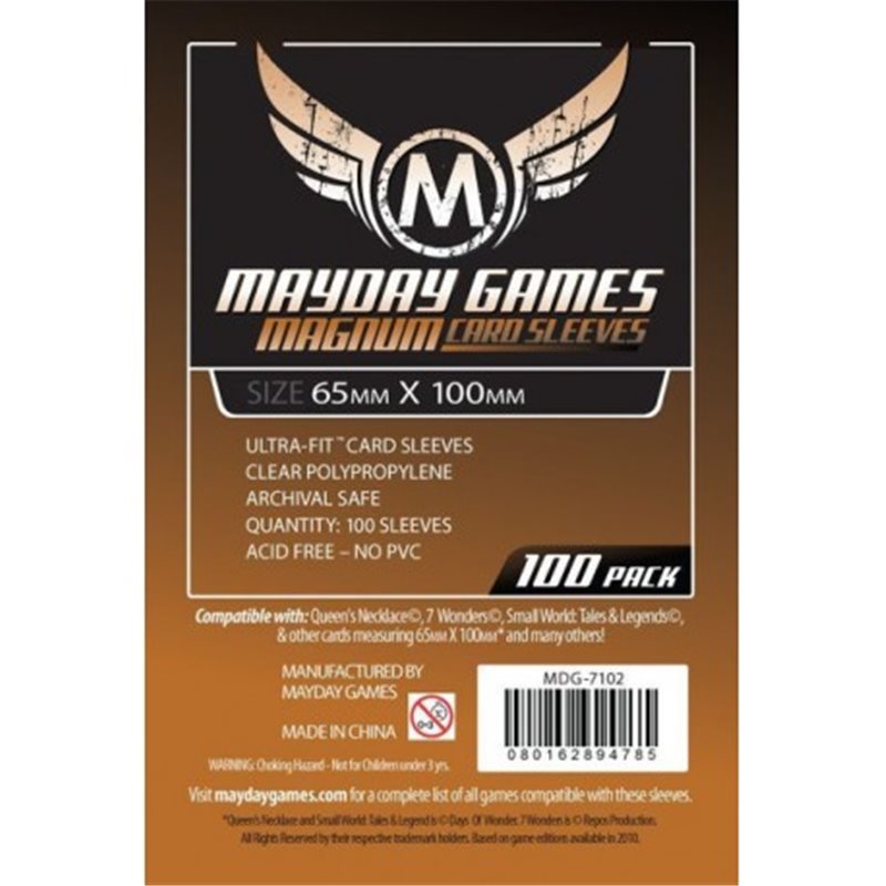 Magnum Copper Sleeve: 65 MM X 100 MM Card Sized -"7 Wonders"