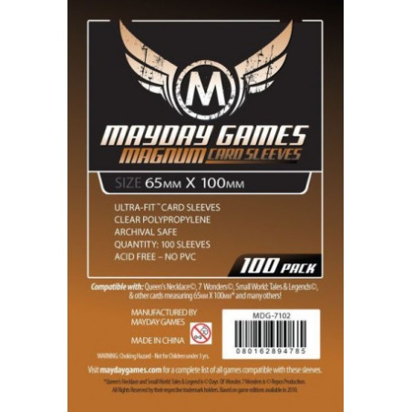 Magnum Copper Sleeve: 65 MM X 100 MM Card Sized -"7 Wonders"