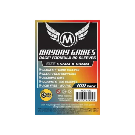 Race! Formula 90 Card Sleeves (pack of 100) (55 X 80 MM)