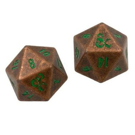 Heavy Metal Fall 21 Copper and Green D20 Dice Set for Dungeons & Dragons