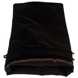 Black Velvet Dice Bag with Black Satin Lining 6x8