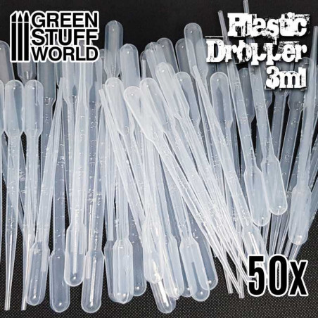 50x Pipetas Largas Cuentagotas Desechables