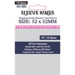 Sleeve Kings "Kingdom Death Monster" Card Sleeves (52 X 52mm) -110 Pack, 60 Microns