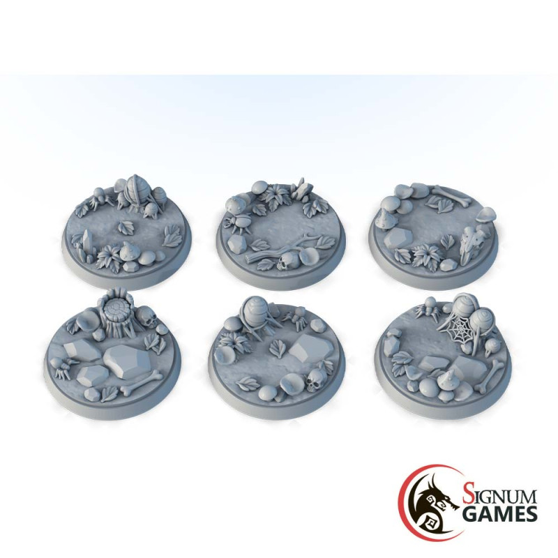 Akkari Spider Elves Bases, Round 32mm (6pcs)