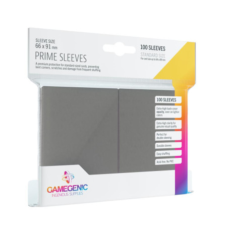 Pack Prime Sleeves Gray (100)