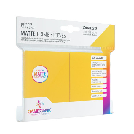 Pack Matte Prime Sleeves Yellow (100)