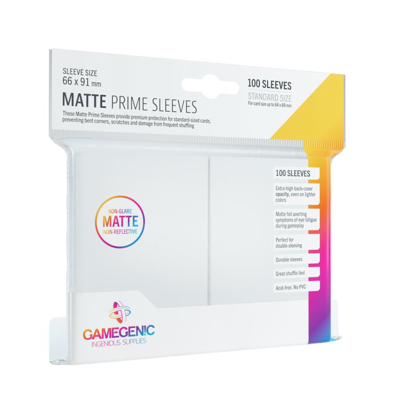 Pack Matte Prime Sleeves White (100)