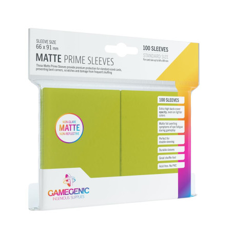 Pack Matte Prime Sleeves Lime (100)