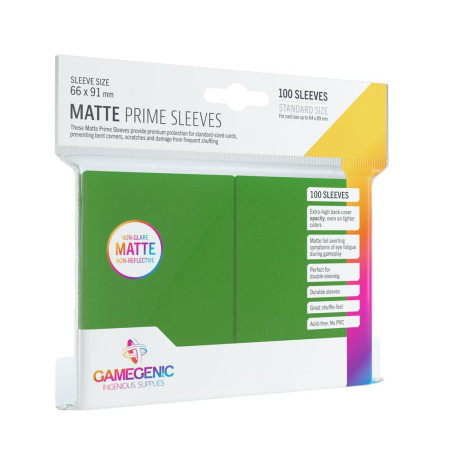 Pack Matte Prime Sleeves Green (100