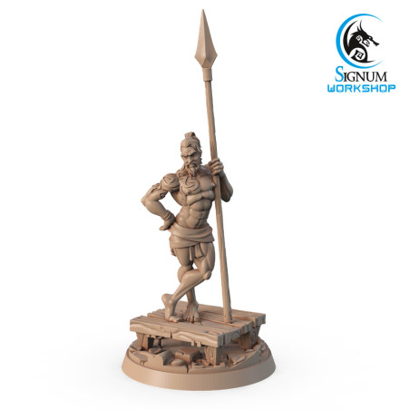 Model with spear