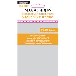 Sleeve Kings Standard USA Card Sleeves (56x87mm) - 110 Pack, 60 Microns