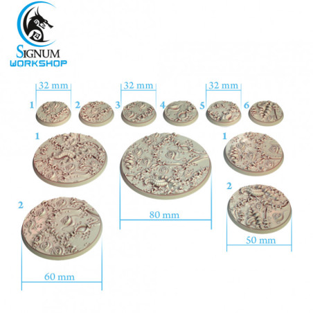 Keryd-Dum Bases, Round 50mm (2)