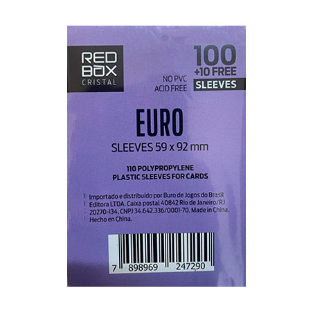 Fundas EURO Cristal 40 mic 59x92mm  110u.