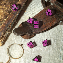 Call of Cthulhu 7th Edition - Black & magenta Dice Set