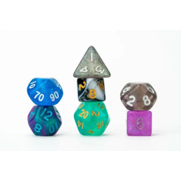 Mystery Misfit Mini Polyhedral Dice (Single Pack with 2 Full Sets)