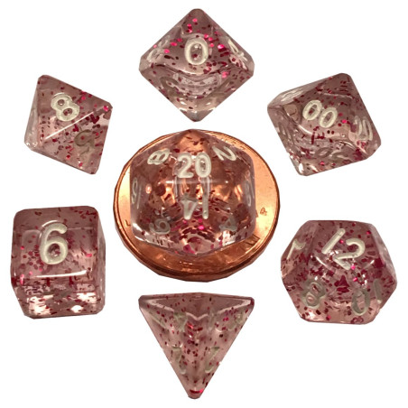 Ethereal Light Purple 10mm Mini Polyhedral Dice Set