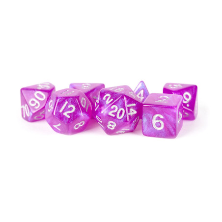 Stardust Purple 16mm Acrylic Polyhedral Set