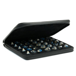 Black Leatherette Folio Dice Case