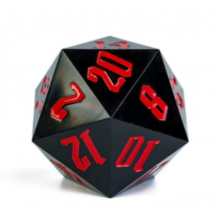 55mm Titan D20 Sharp Edge Opaque Black and Red