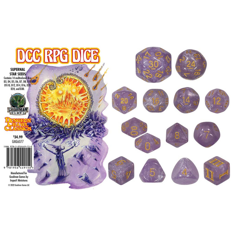 DCC RPG Dice – Supernal Star Seeds