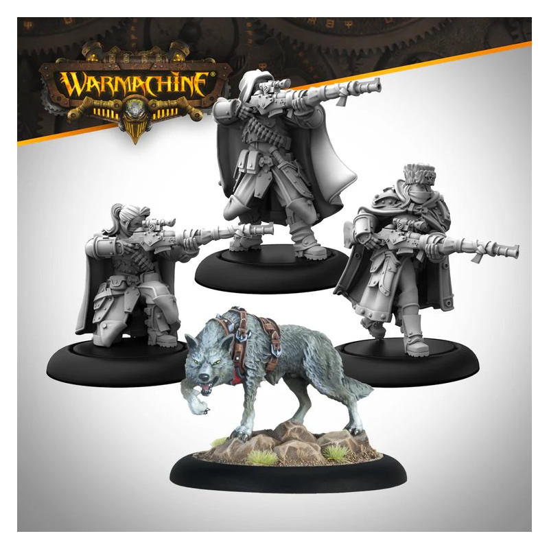 Warmachine: Winter Korps Snipers and Hunting Dog