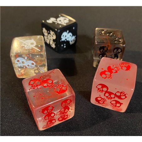 Set of Five - 1 Inch Gelatinous Cube Dice