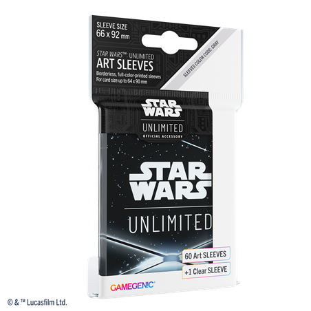 Gamegenic - Star Wars: Unlimited Art Sleeves - Card Back Black