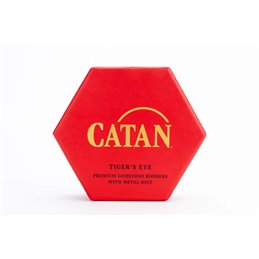 CATAN Premium Robber & Metal Dice Set Tiger's Eye