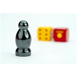 CATAN Premium Robber & Metal Dice Set Hematite