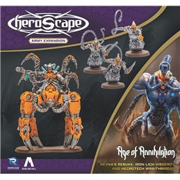 Heroscape: Revna's Rebuke: Iron Lich Viscerot and Necrotech Wraithriders Army Expansion