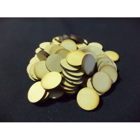 80x 25mm Round Bases