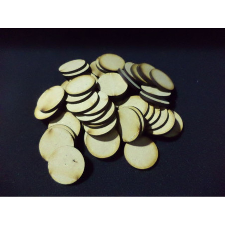 50x 32mm Round Bases