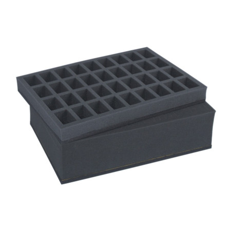 Combi Box with 100 mm ratser and tray for 36 miniatures on 32mm bases