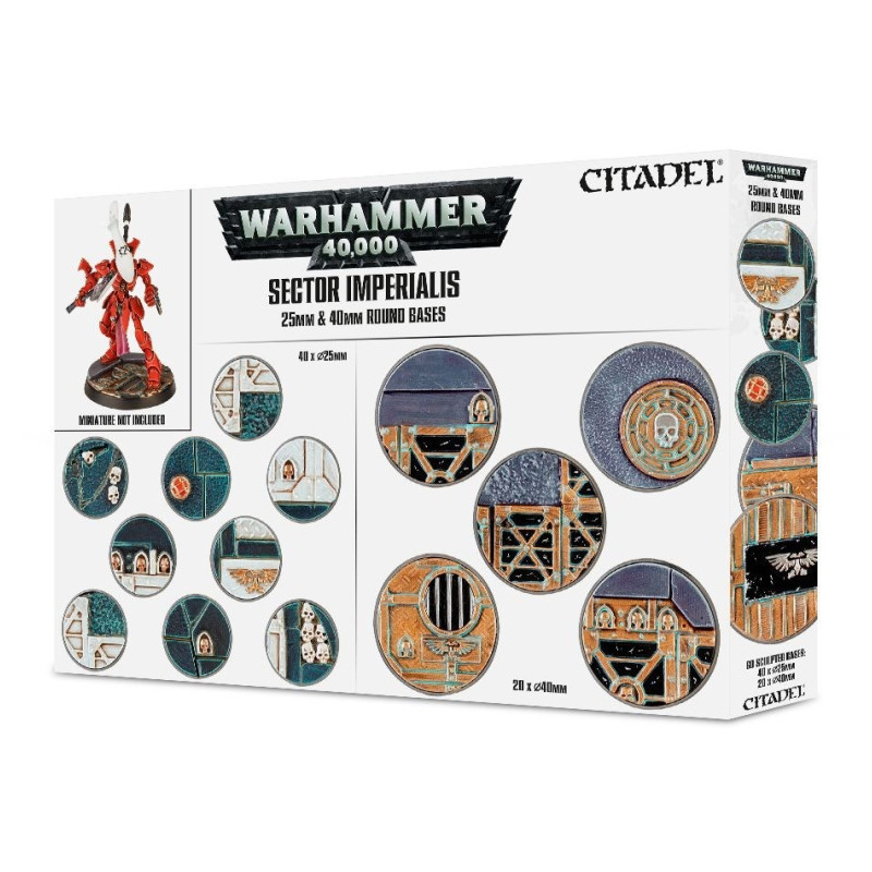 Sector Imperialis: peanas redondas de 25 y 40mm