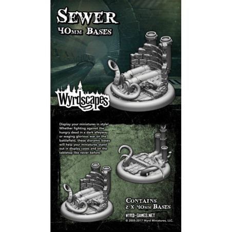 Wyrdscapes Sewer 40mm Bases - 2 Pack