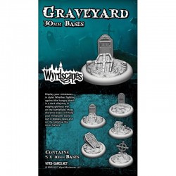 Wyrdscapes Graveyard 30mm Bases - 5 Pack